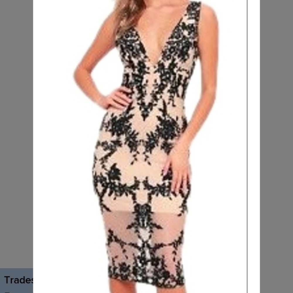 Bardot Embroidery Dress